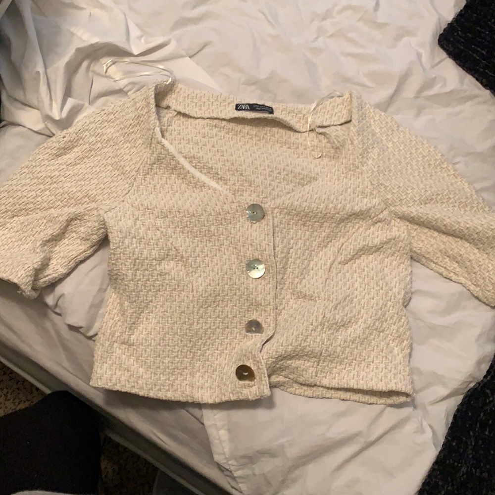 Zara threaded button shirt